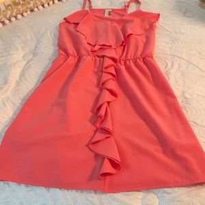 Francesca’s small peach dress